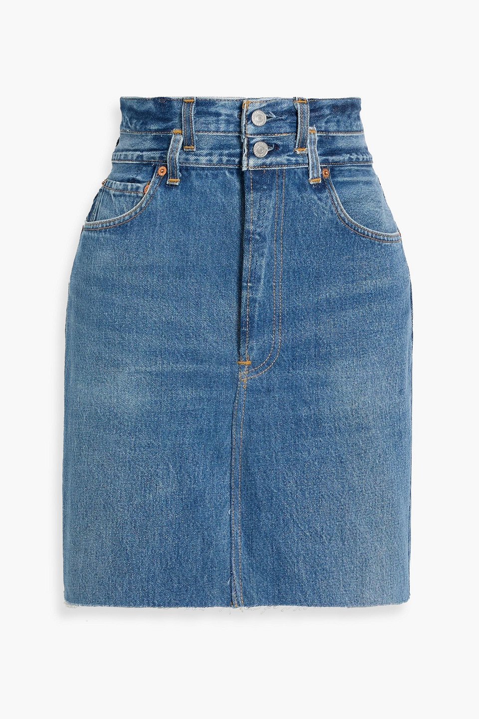 Re/done With Levi's Denim Mini Skirt