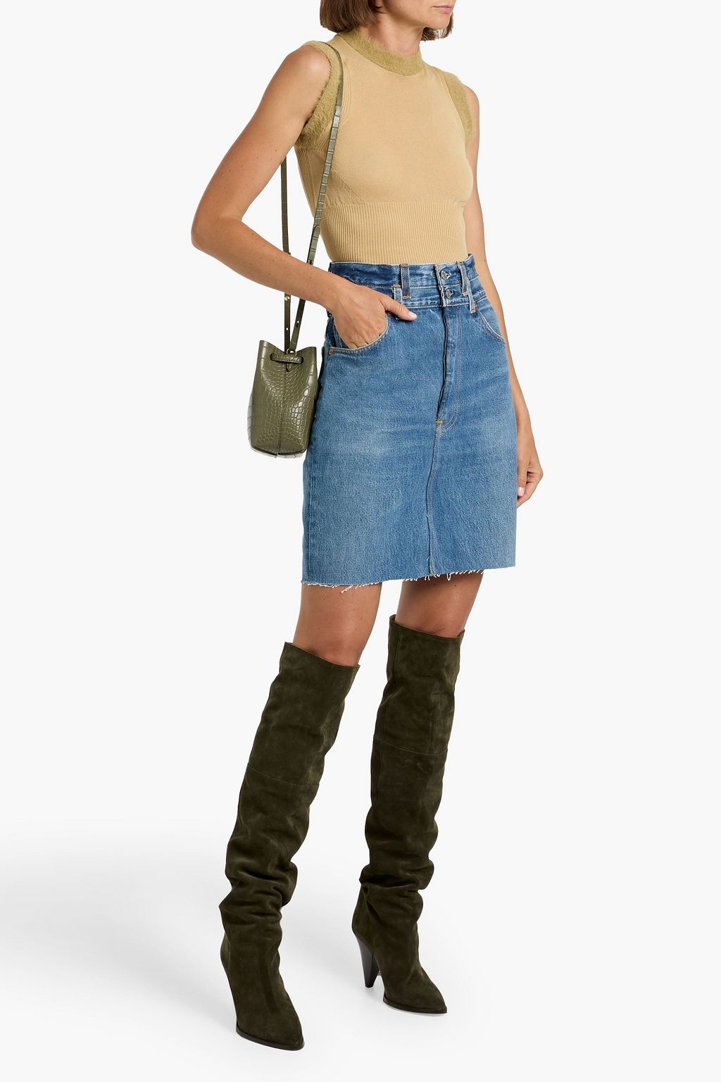 RE/DONE WITH LEVI'S Denim mini skirt
