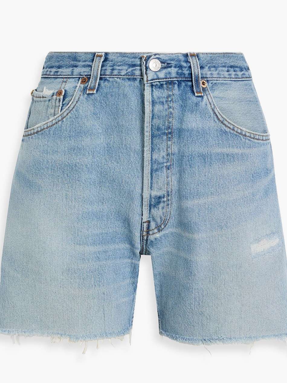 distressed denim shorts