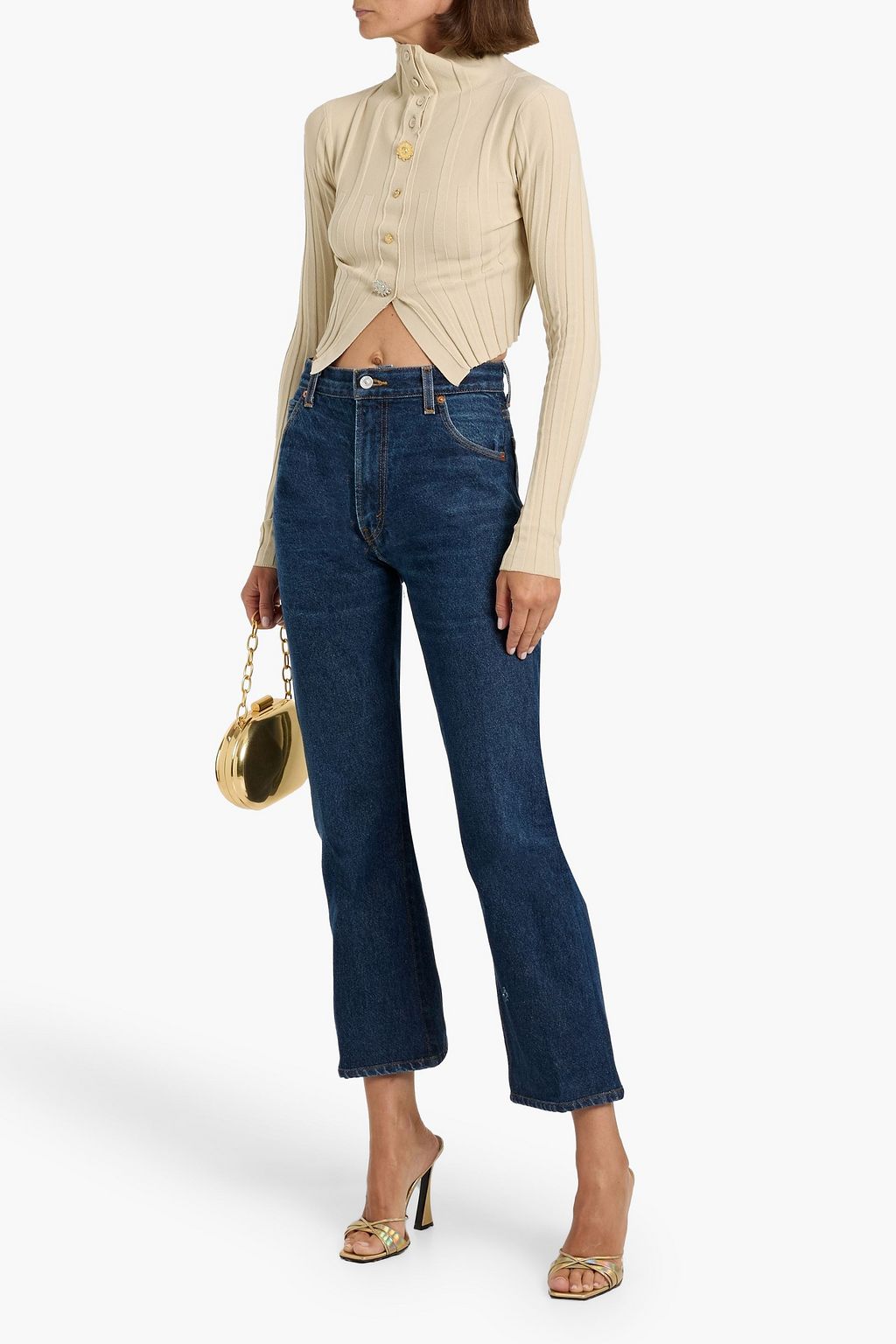 RE/DONE WITH LEVI'S High-rise straight-leg jeans