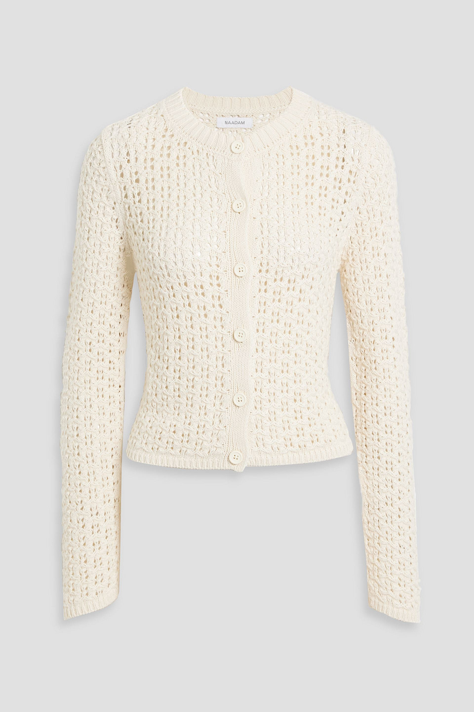Crocheted Pima cotton cardigan