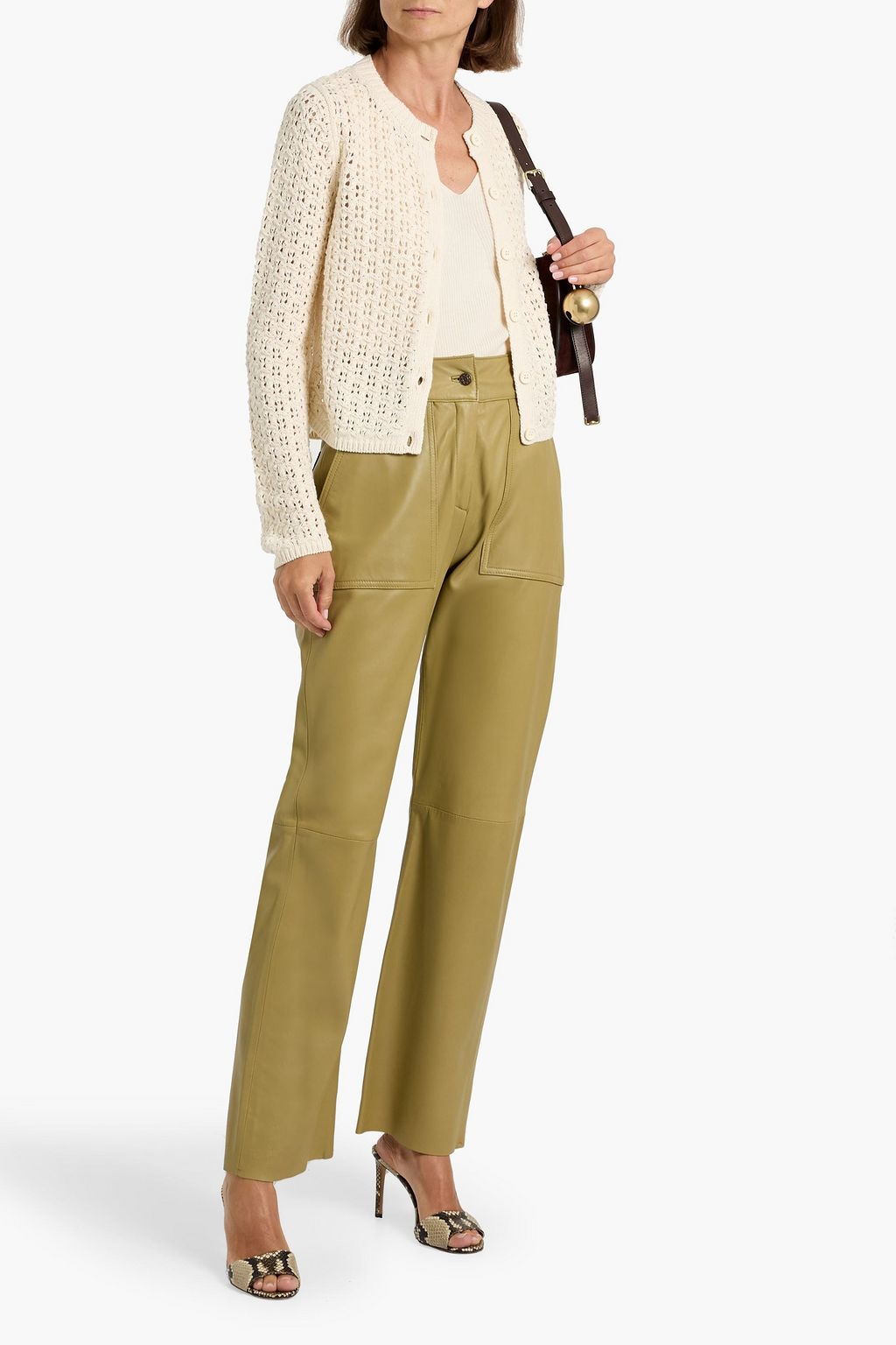 NAADAM Crocheted Pima cotton cardigan