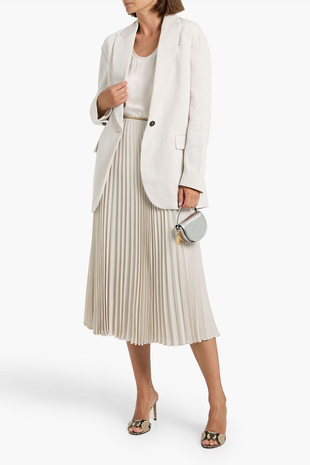 BRUNELLO CUCINELLI Cotton and linen-blend twill blazer