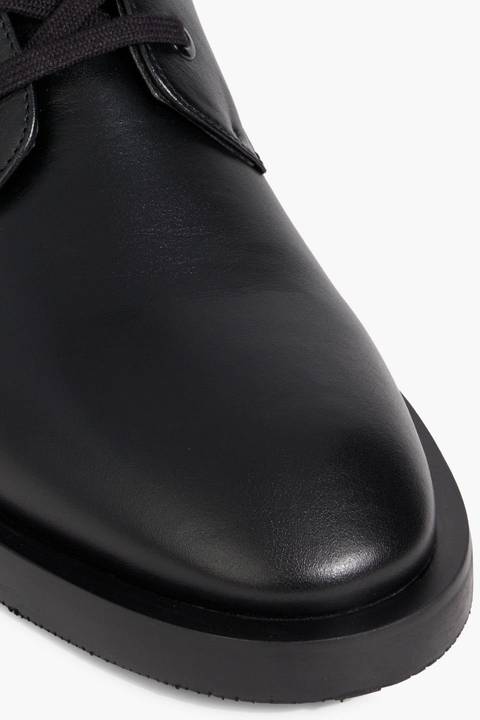 Stuart Weitzman Sondra Leather Combat Boots In Black