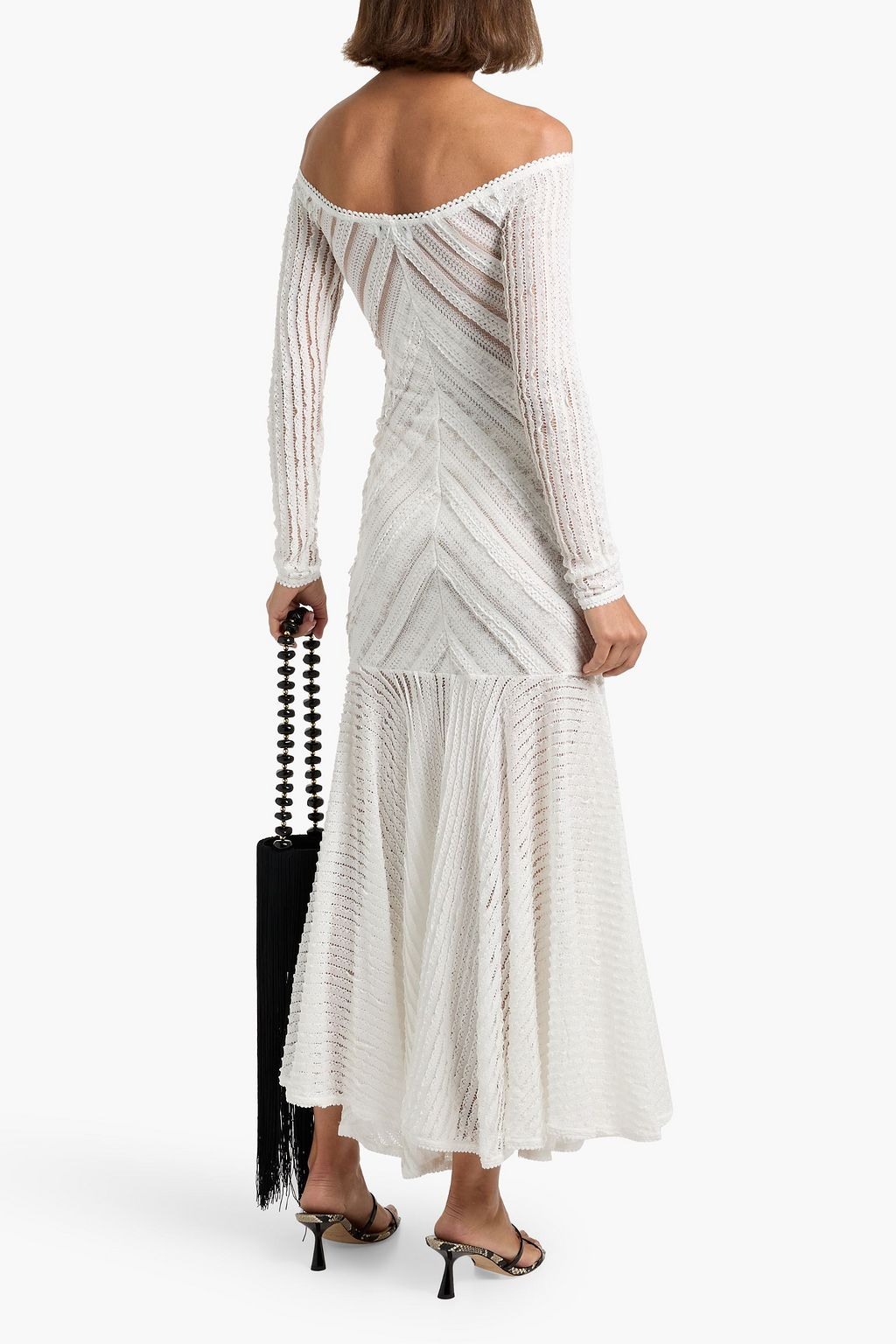 CHARO RUIZ IBIZA Souley off-the-shoulder stretch-lace maxi dress