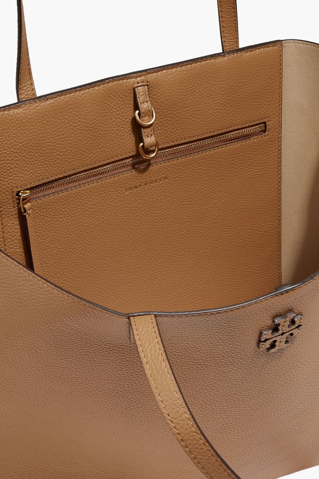 TORY BURCH McGraw pebbled-leather tote