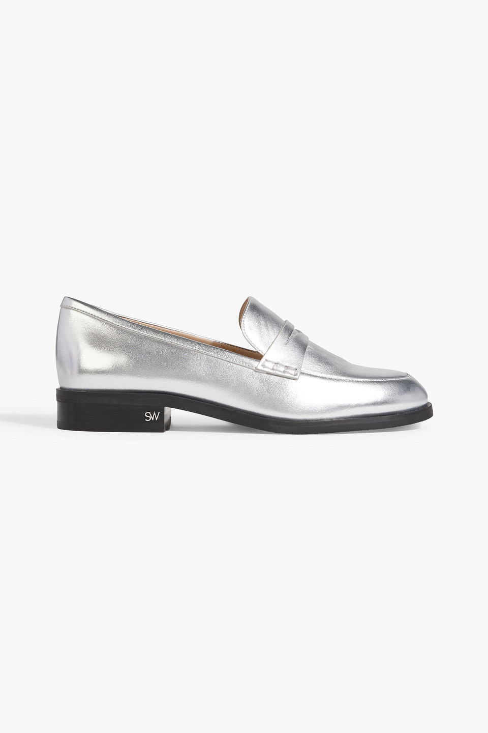 Emi metallic leather loafers