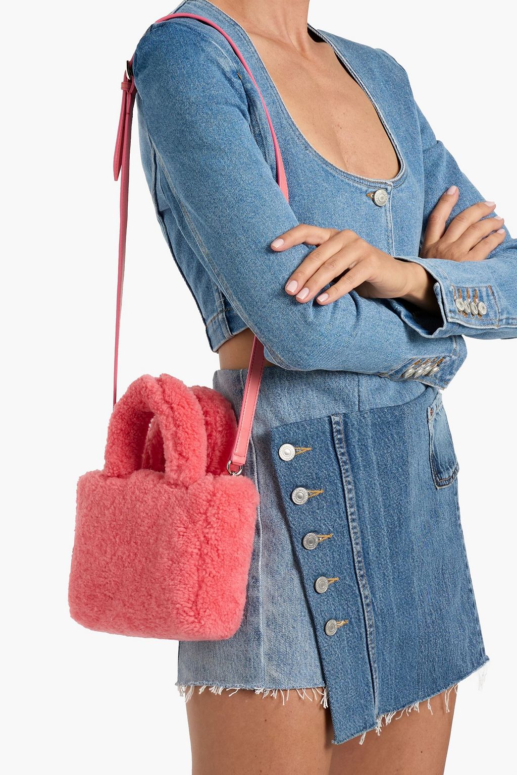 AMINA MUADDI Amini Giuly shearling tote
