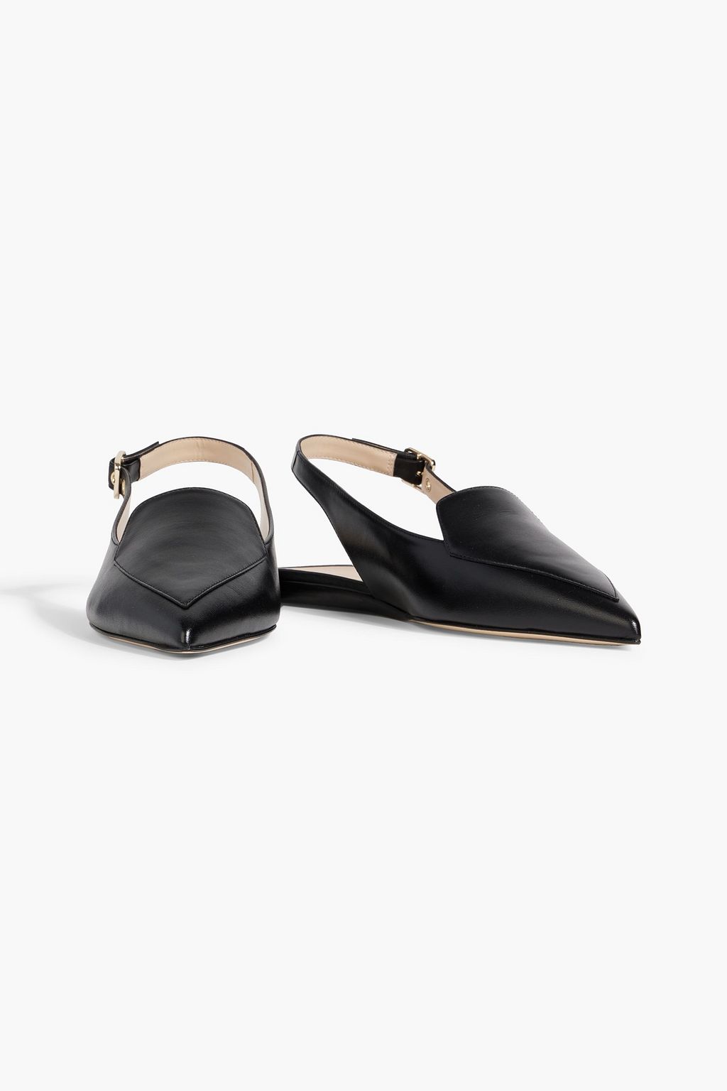 STUART WEITZMAN Ryder leather slingback point-toe flats
