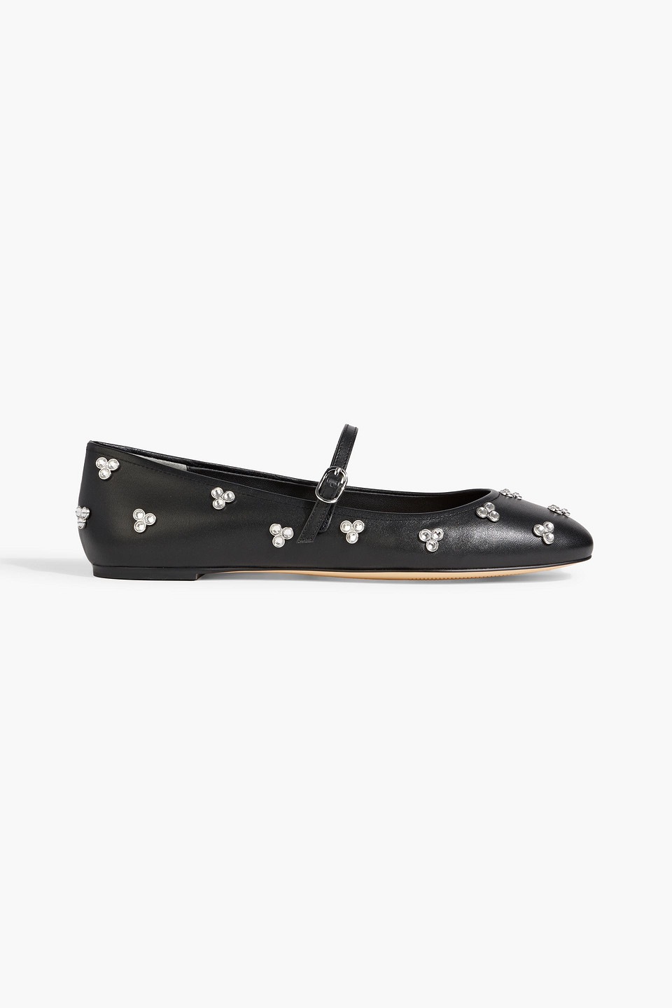 Tammy crystal-embellished leather ballet flats
