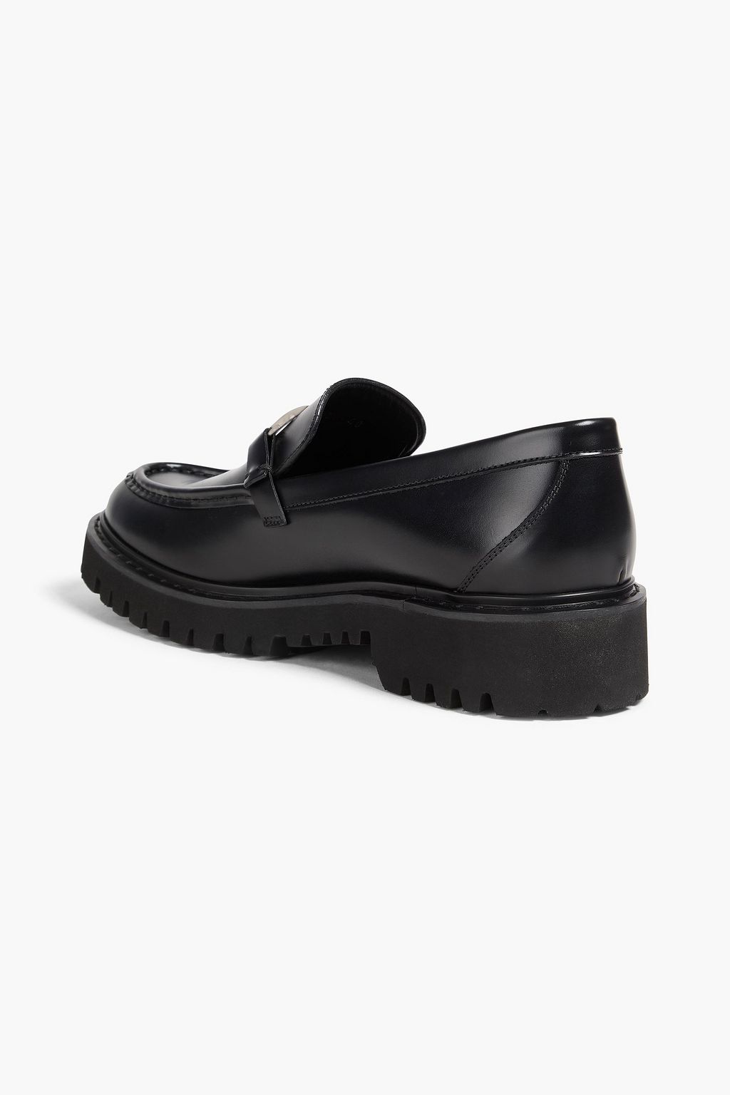 VALENTINO GARAVANI VLOGO glossed-leather loafers