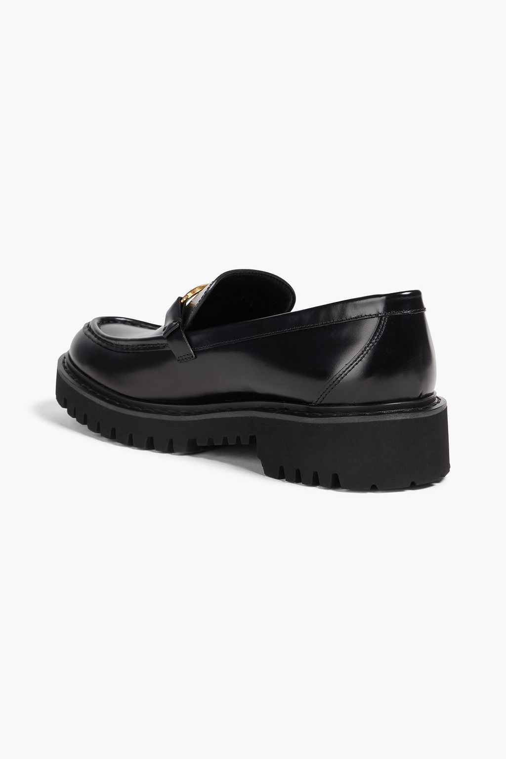 VALENTINO GARAVANI VLOGO グロスレザー ローファー
