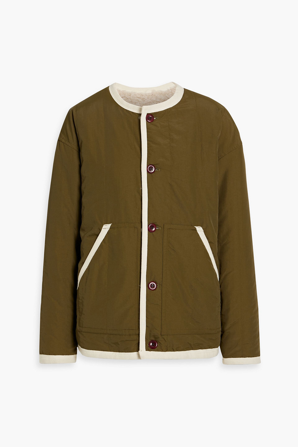 Alex Mill Polar Bear Reversible Shell Jacket In Green