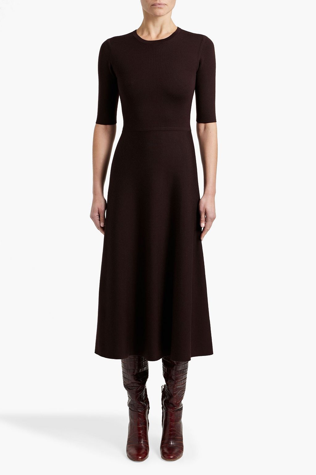 GABRIELA HEARST Seymore wool, cashmere and silk-blend midi dress