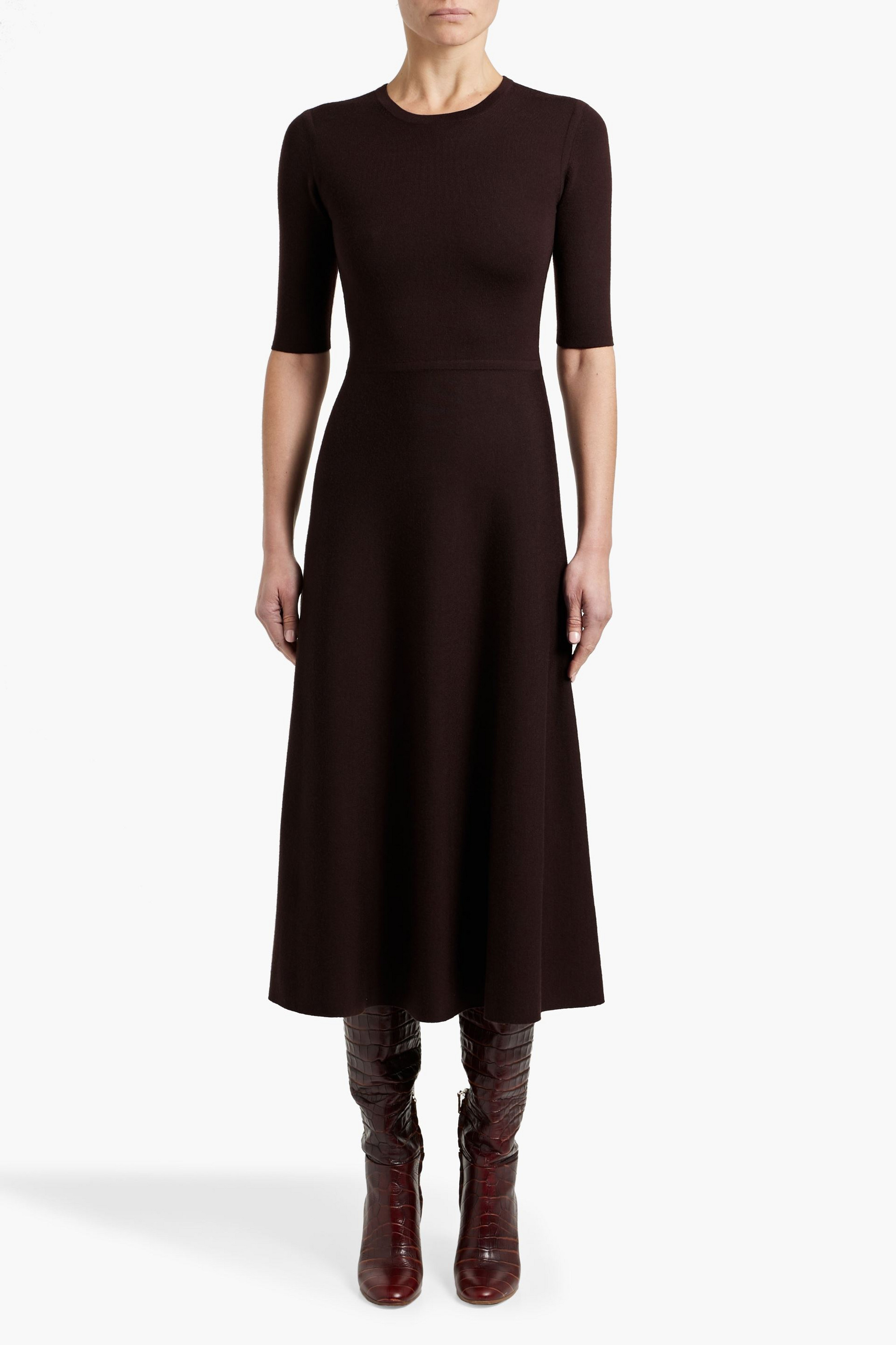 Gabriela Hearst Seymore wool, cashmere and silk-blend midi dress