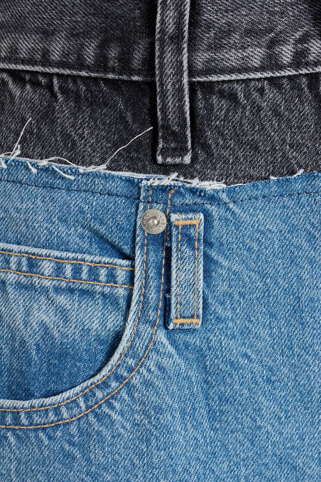 SLVRLAKE Paneled high-rise wide-leg jeans