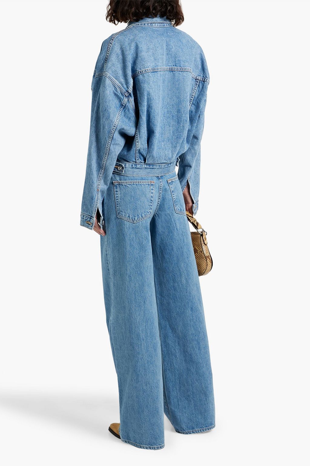 SLVRLAKE Paneled high-rise wide-leg jeans