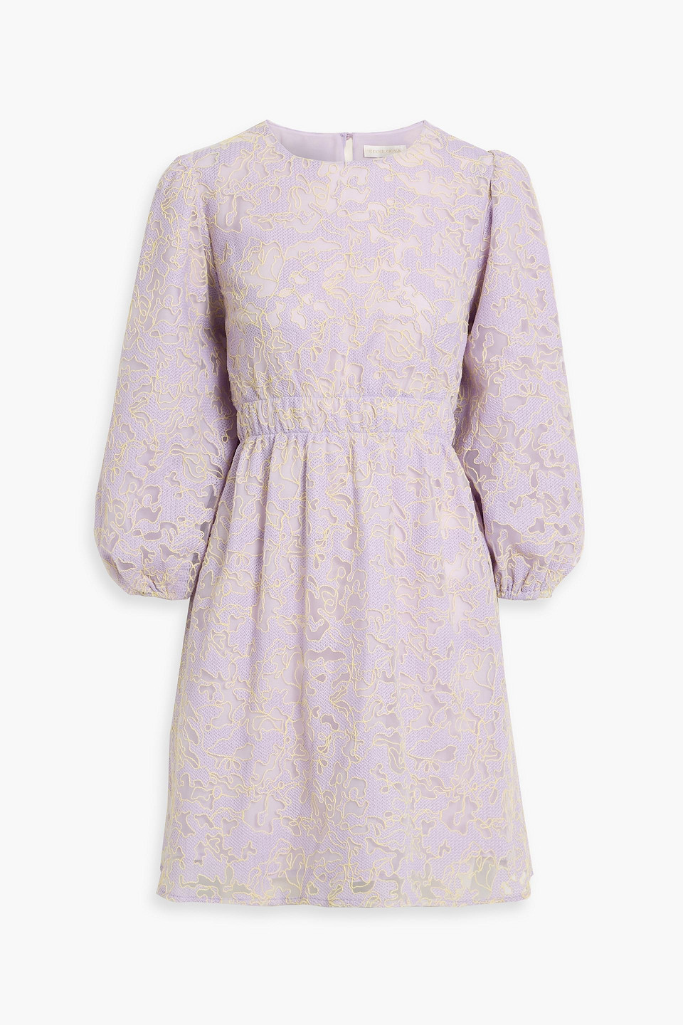 Stine Goya Nadia Embroidered Tulle Mini Dress In Purple
