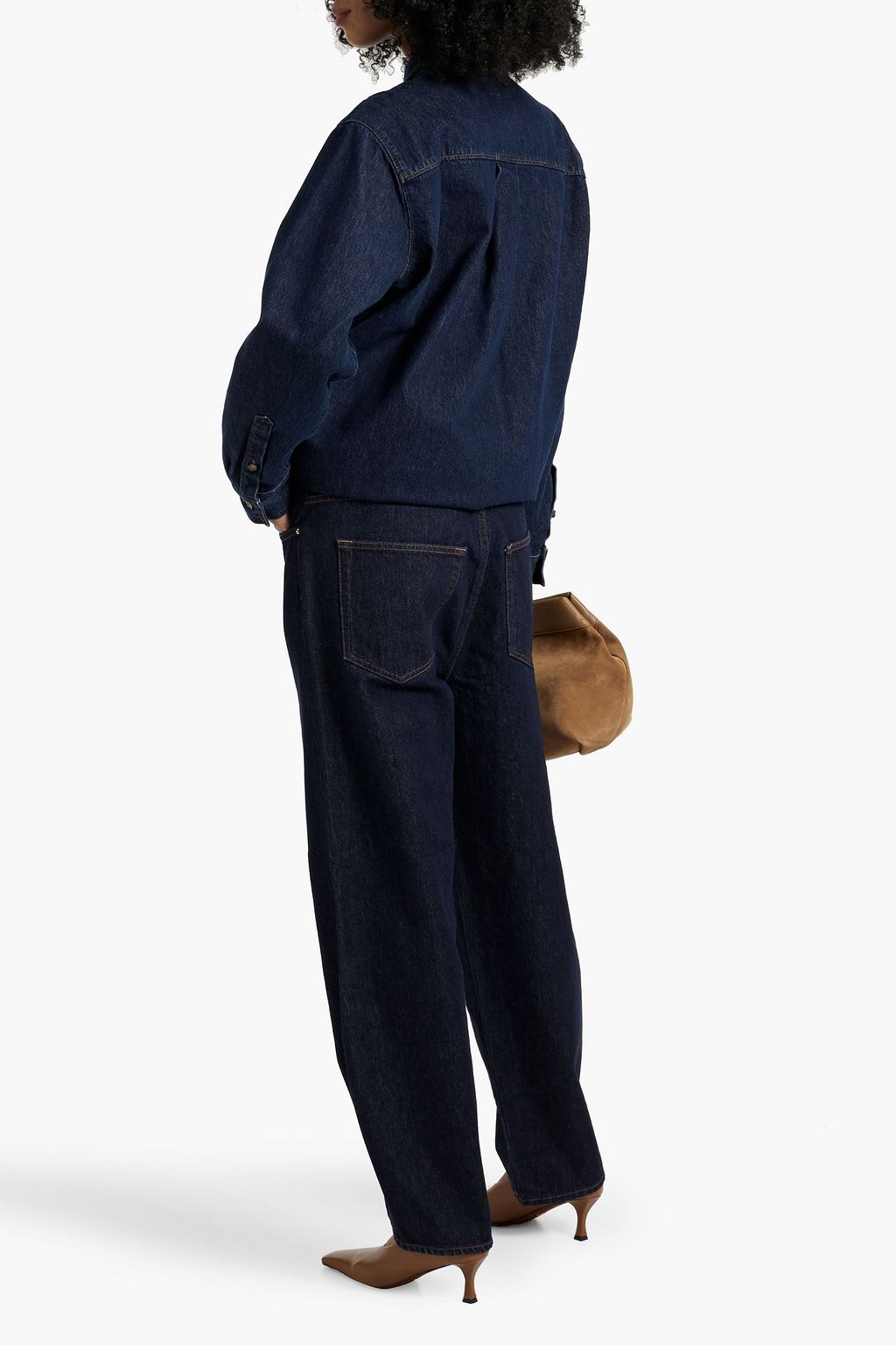 TOTEME High-rise barrel-leg jeans