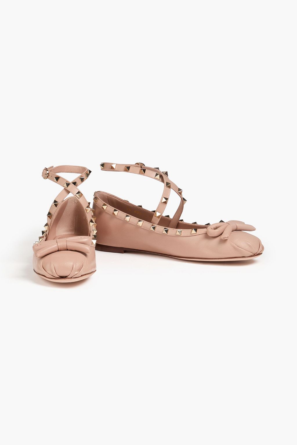VALENTINO GARAVANI Rockstud leather ballet flats