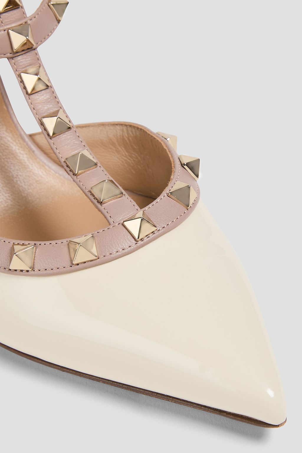 VALENTINO GARAVANI Rockstud パテントレザー パンプス バイカラー