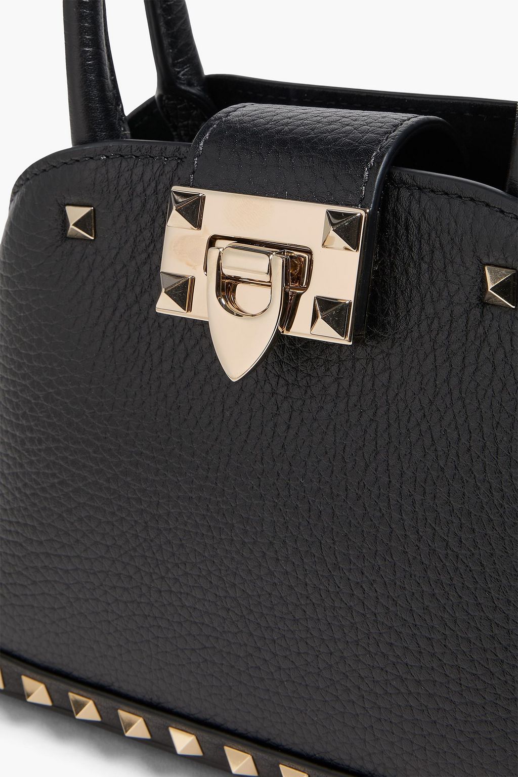 VALENTINO GARAVANI Rockstud pebbled-leather tote