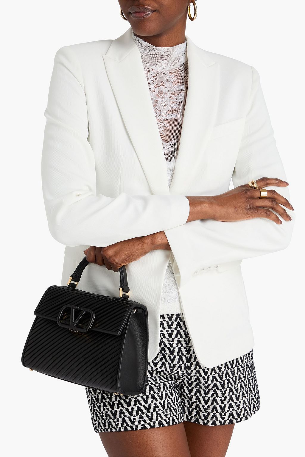 VALENTINO GARAVANI VLOGO quilted leather tote