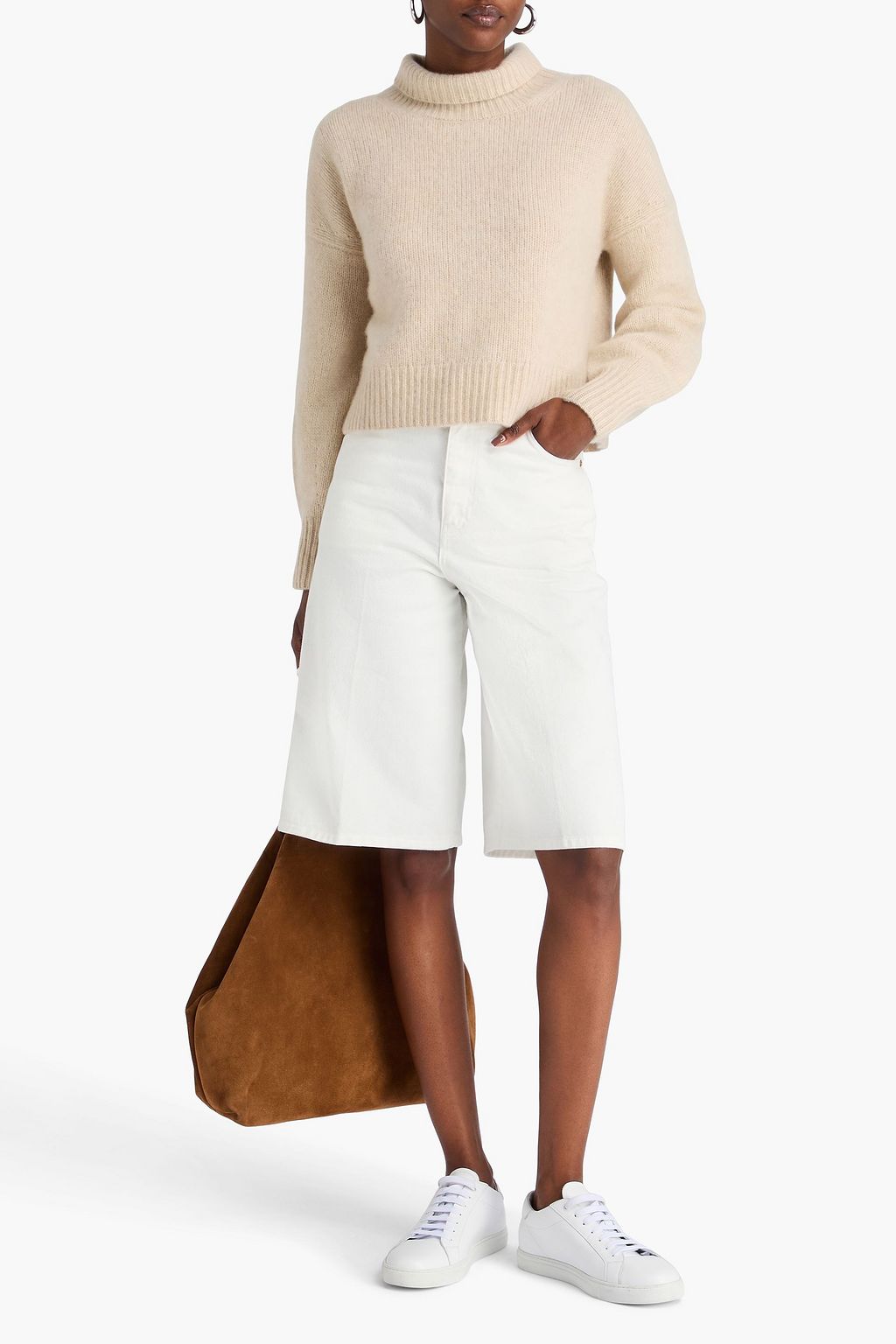 NAADAM Mélange cashmere turtleneck sweater