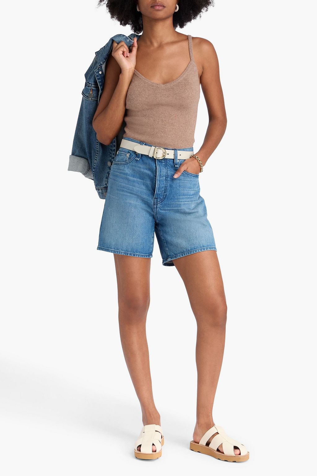 NAADAM Mélange cashmere camisole