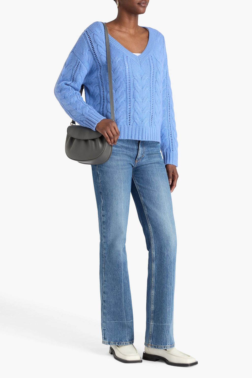 NAADAM Cable-knit wool and cashmere-blend sweater