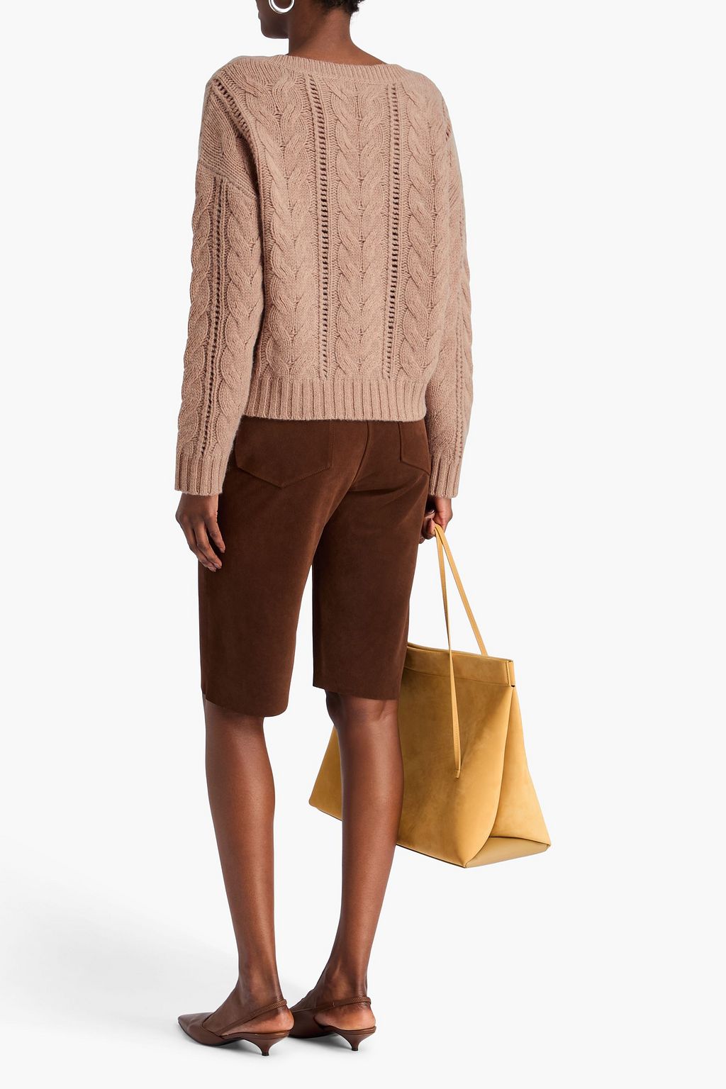 NAADAM Cable-knit wool and cashmere-blend sweater