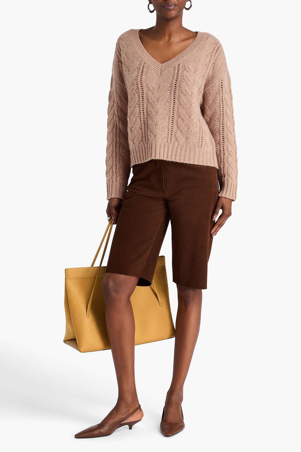 NAADAM Cable-knit wool and cashmere-blend sweater