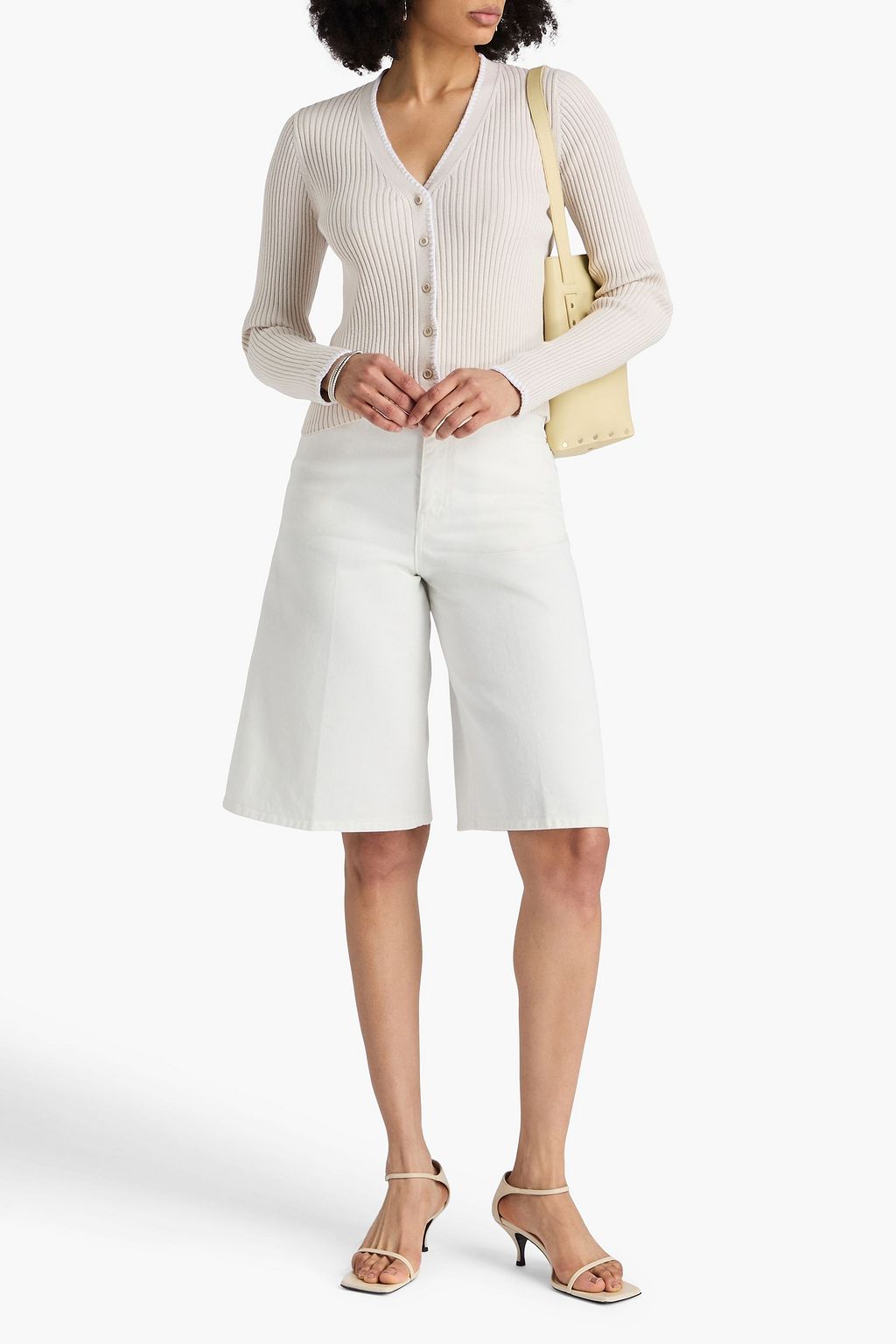 NAADAM Ribbed cotton and cashmere-blend cardigan