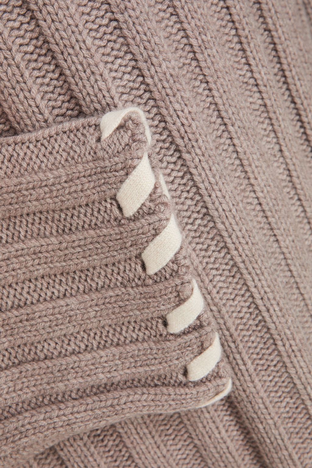 NAADAM Ribbed wool and cashmere-blend turtleneck mini dress