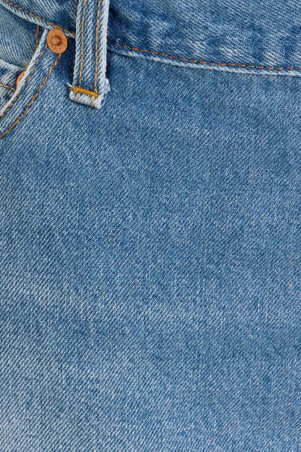 RE/DONE WITH LEVI'S Frayed denim mini skirt