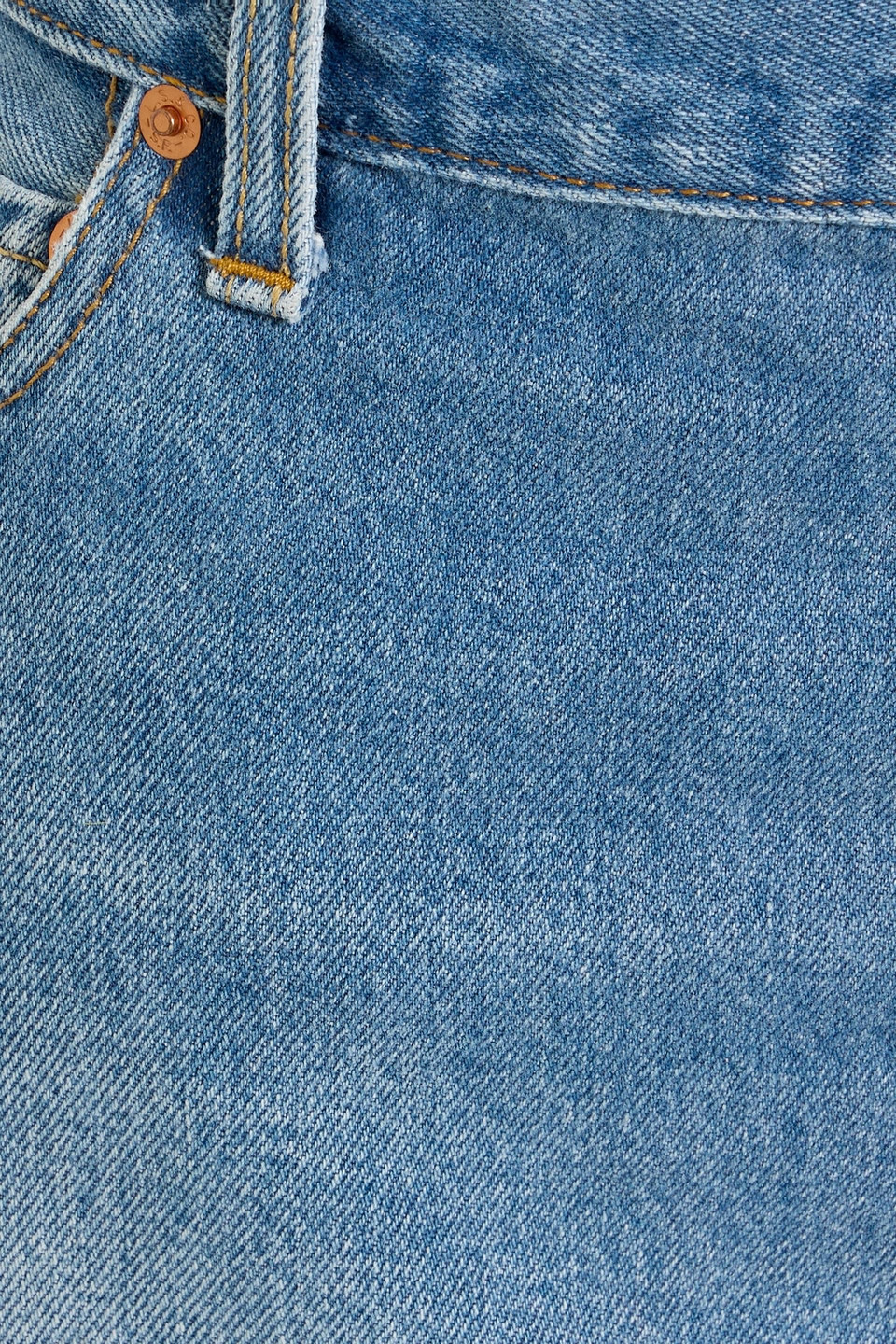Re/done With Levi's Frayed Denim Mini Skirt