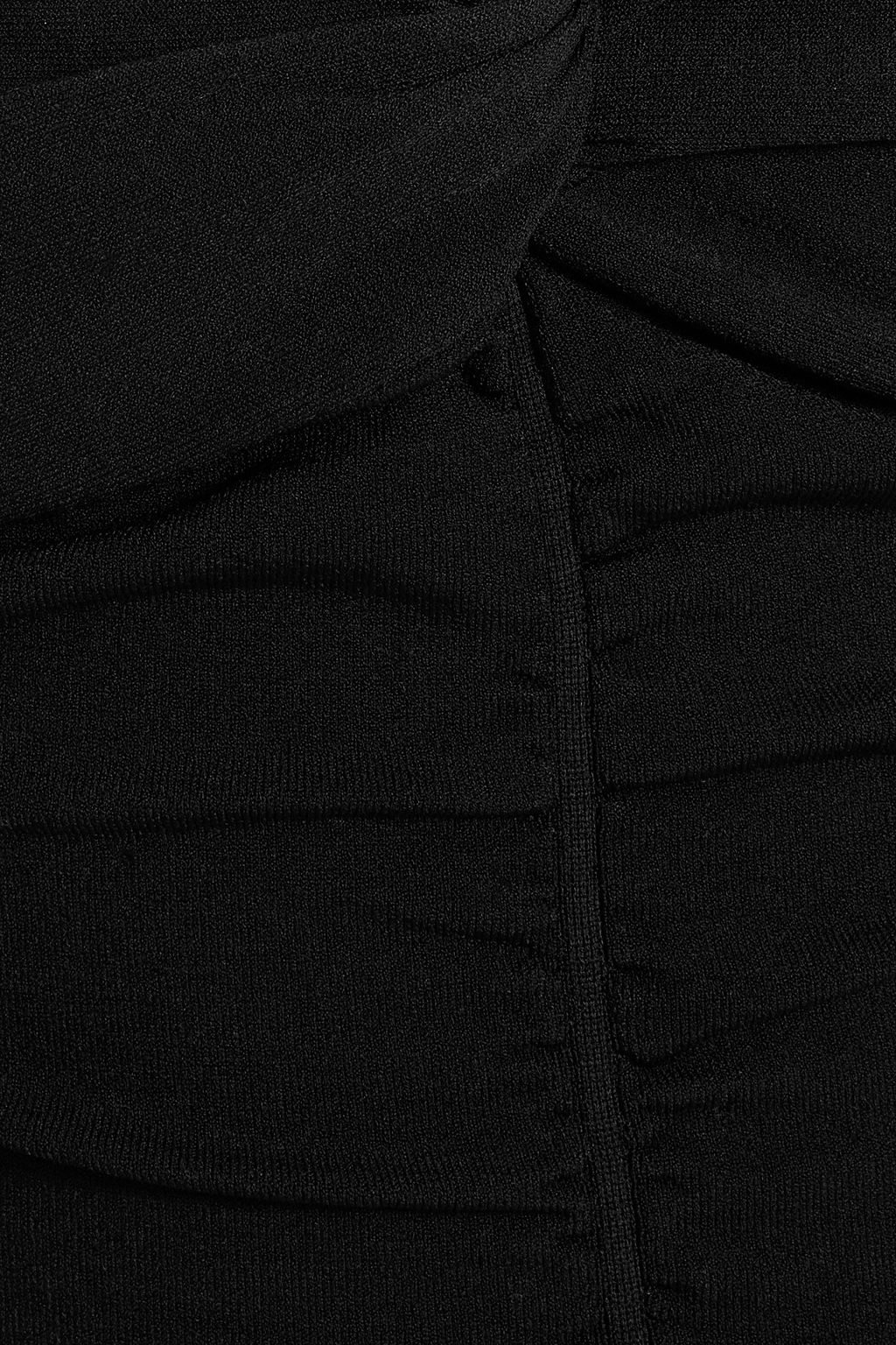 SANDRO Off-the-shoulder twisted stretch-knit bodysuit