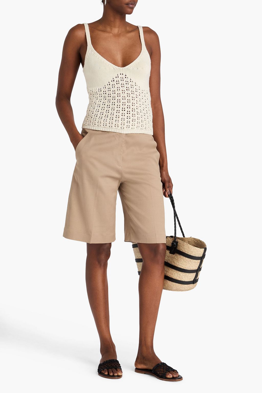 NAADAM Crochet-knit Pima cotton camisole