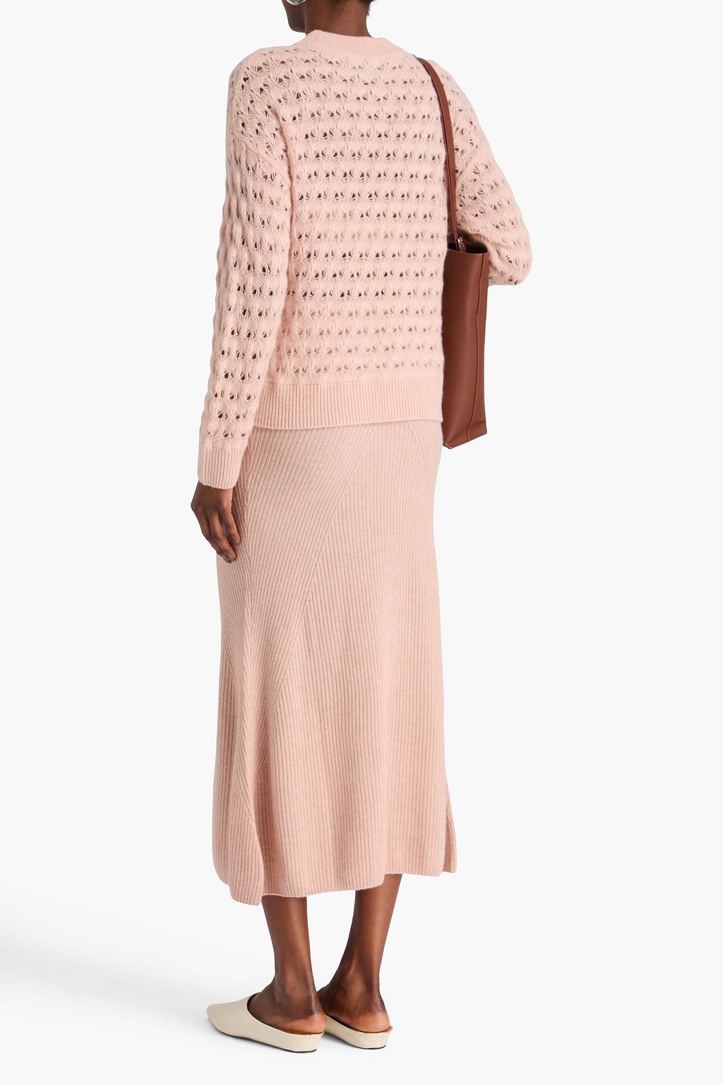 NAADAM Pointelle-knit cashmere sweater