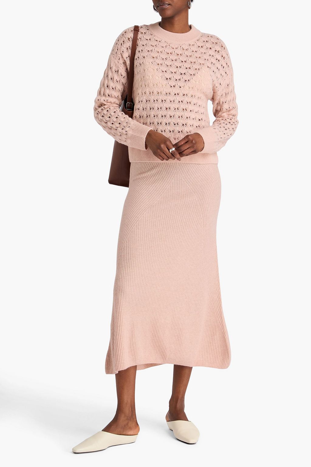 NAADAM Pointelle-knit cashmere sweater