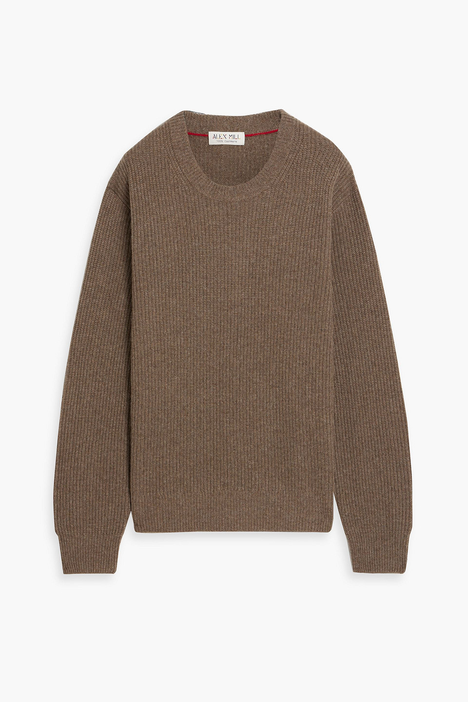 Alex Mill Jordan Waffle-knit Cashmere Sweater In Brown