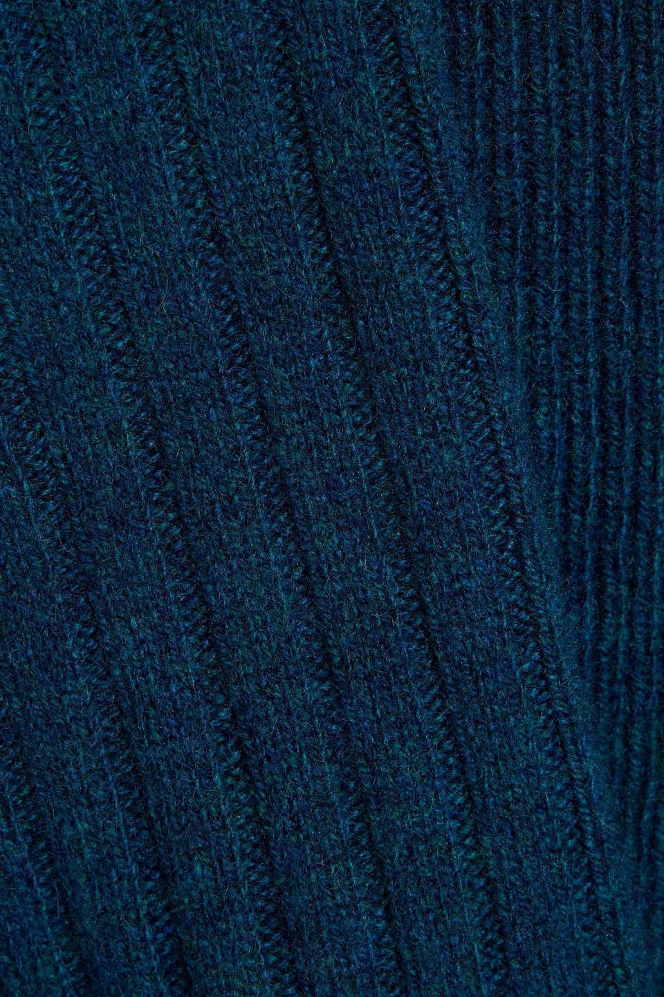The Elder Statesman Spliced Ribbed Cashmere Sweater In Blue