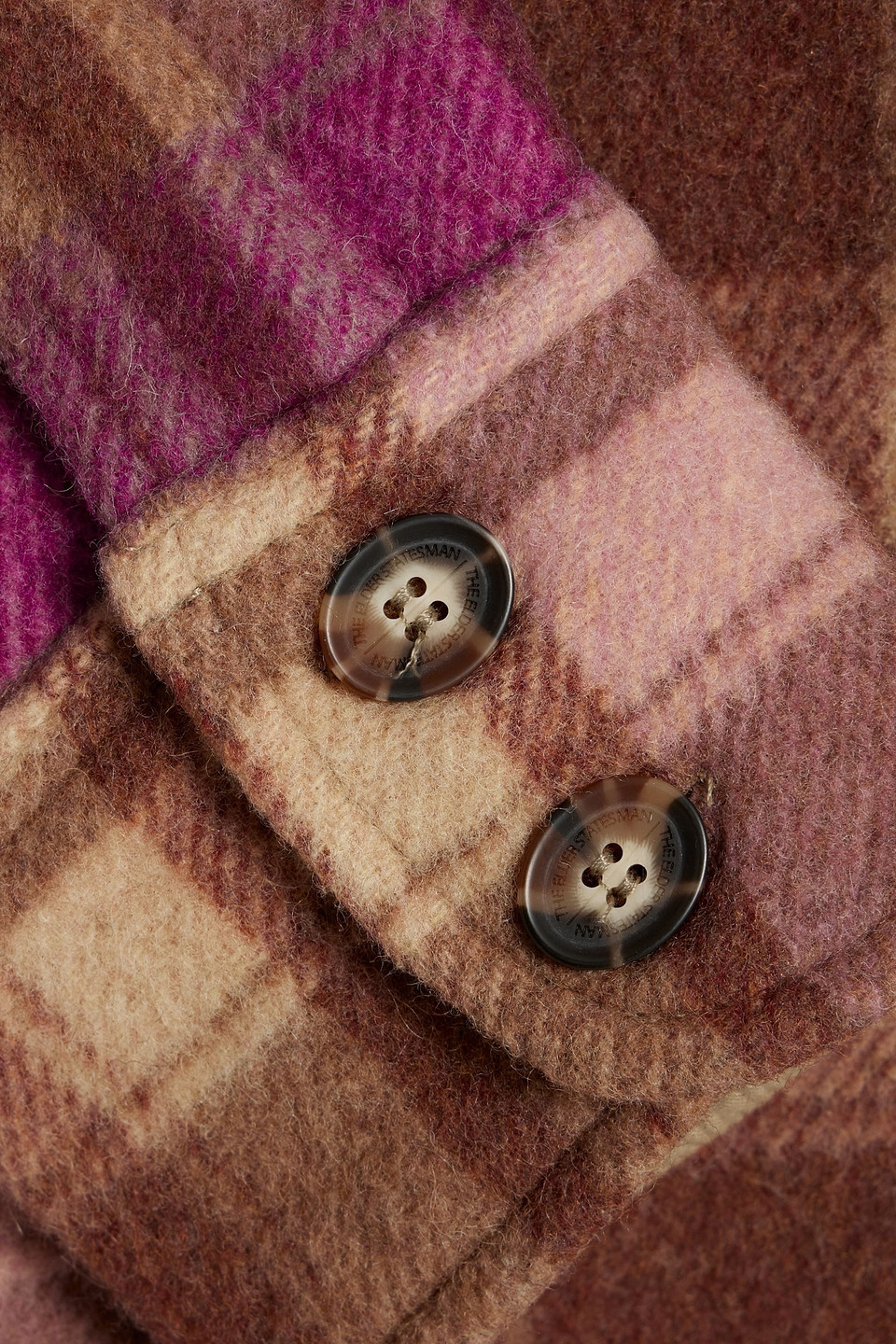 The Elder Statesman Checked Wool-blend Felt Overshirt In Multi