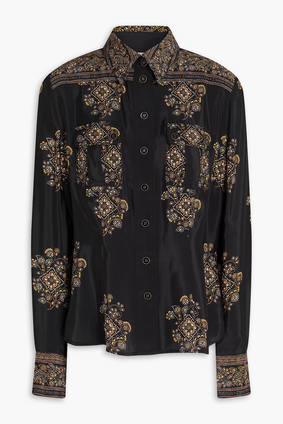 Zimmermann Printed Crepe De Chine Shirt