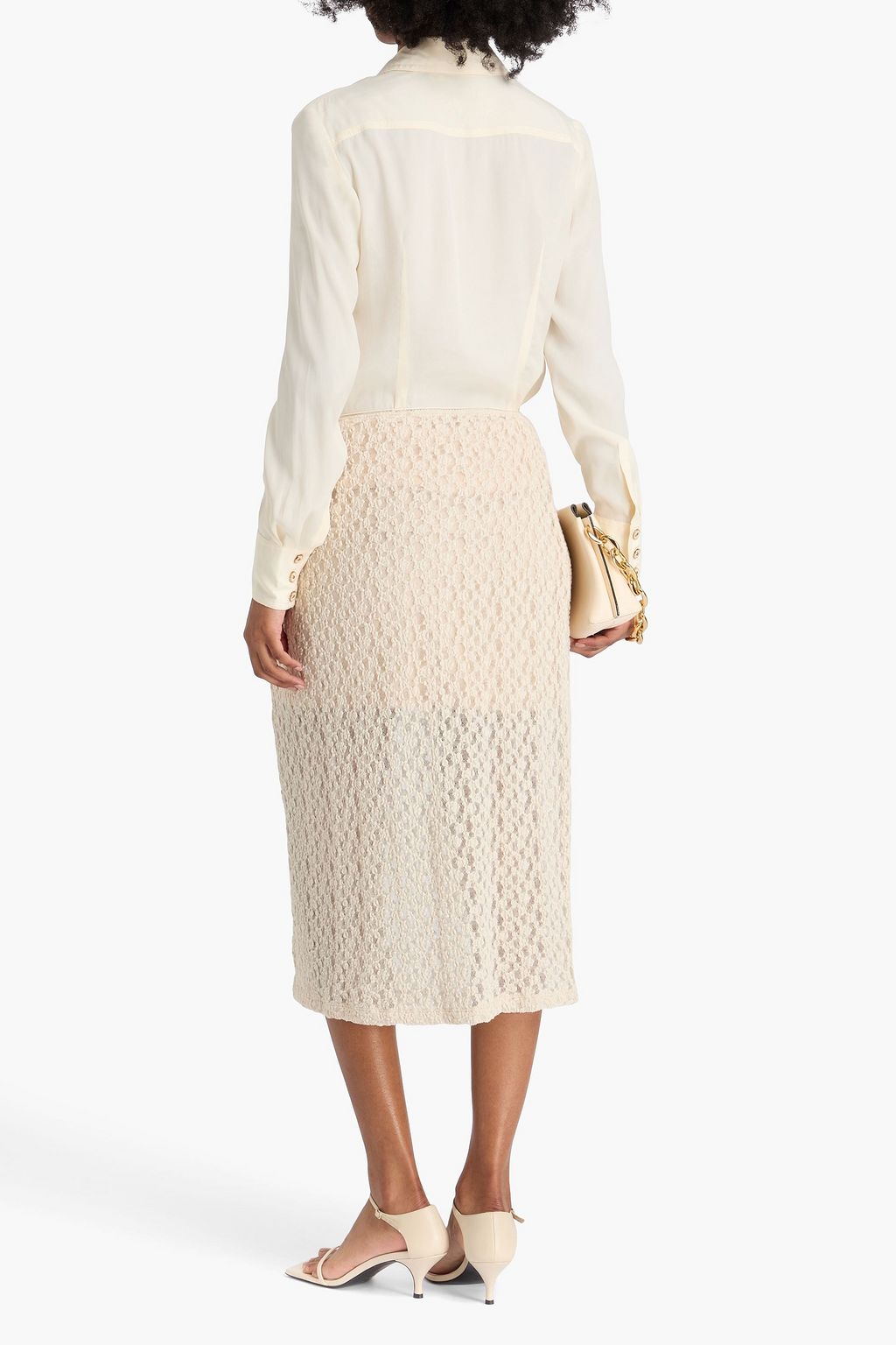 ZIMMERMANN クレープデシン シャツ プリント入り