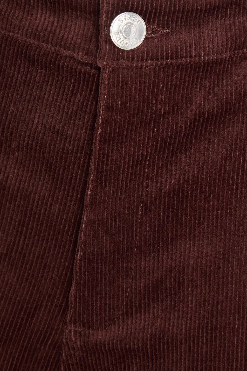 STAUD コットン混コーデュロイ ワイドレッグパンツ