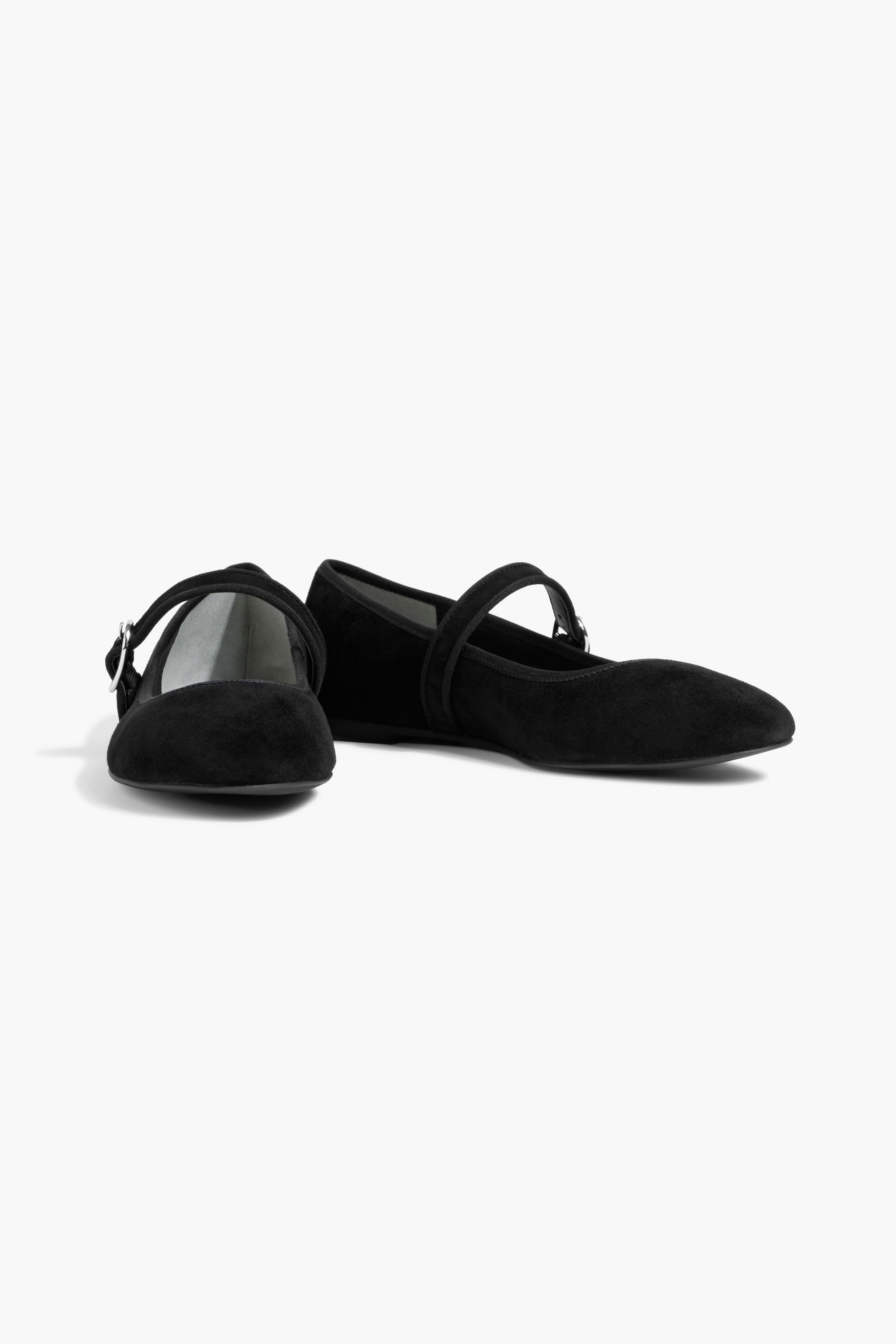 Stuart Weitzman Alice suede Mary Jane flats