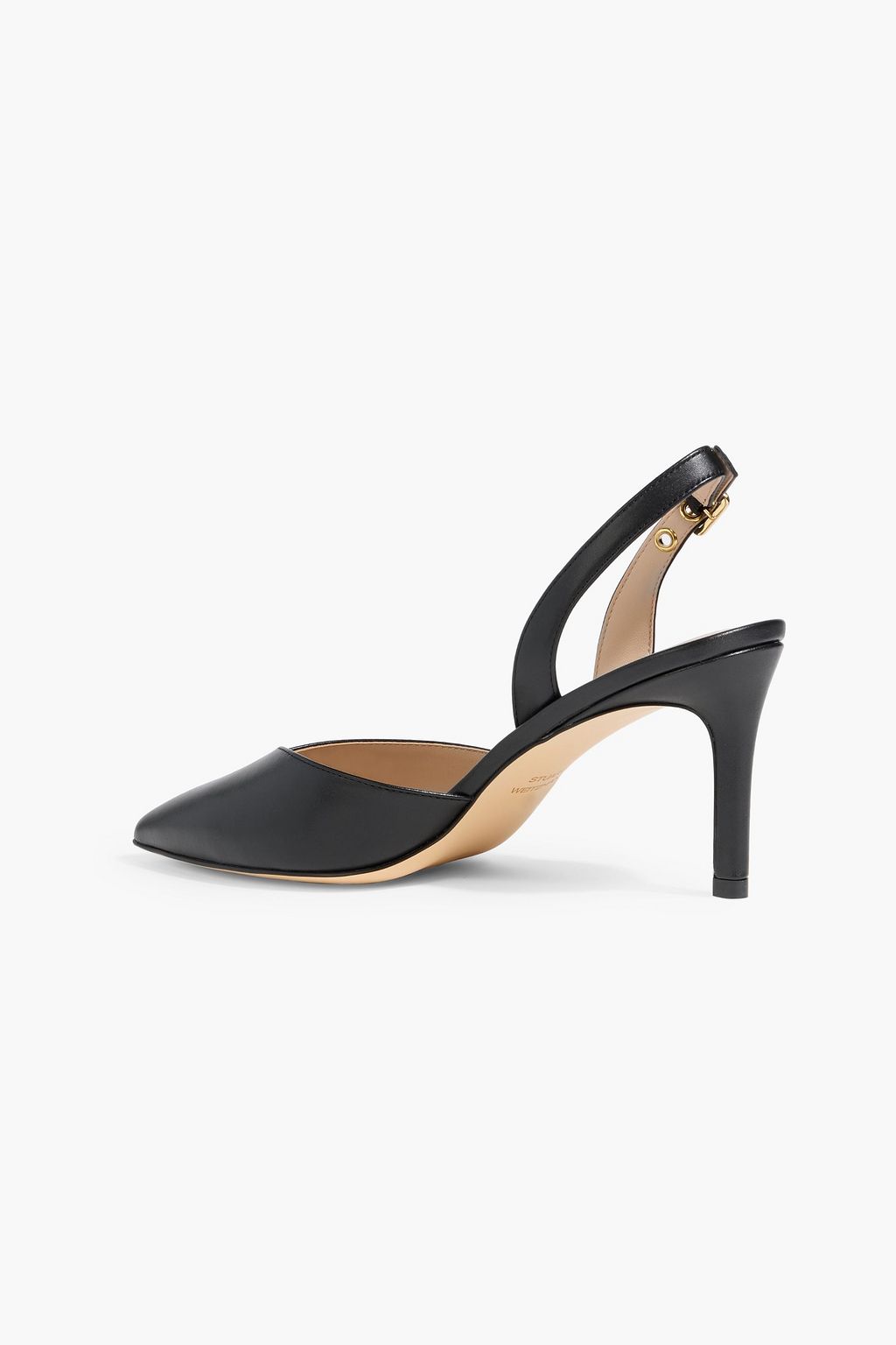 STUART WEITZMAN Ryder 75 leather slingback pumps