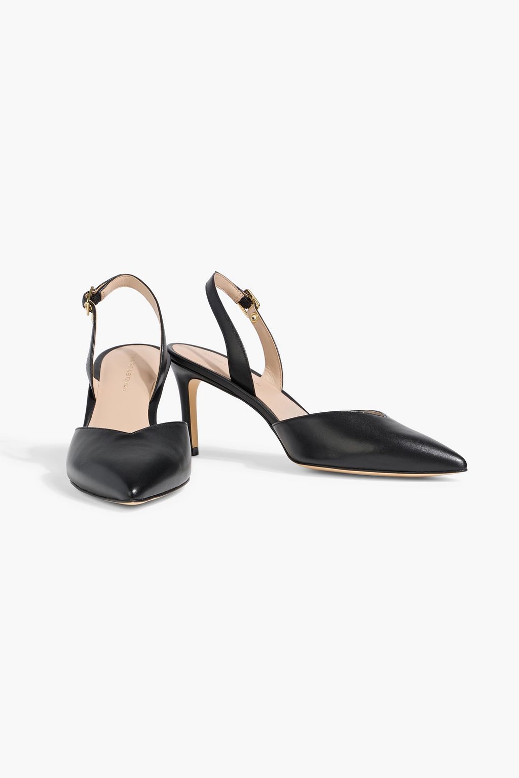 STUART WEITZMAN Ryder 75 leather slingback pumps