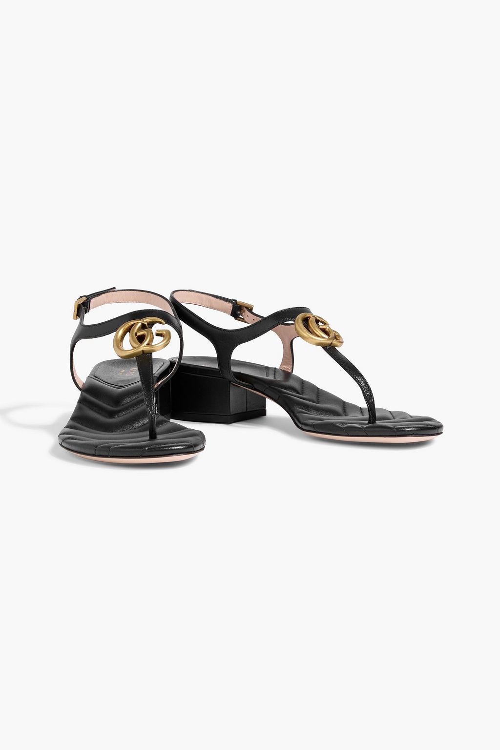 GUCCI GG Marmont leather slingback sandals